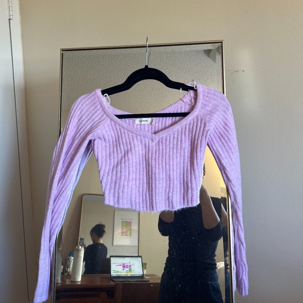 Glasson’s Pink Cropped Sweater